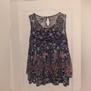 Floral Sleeveless Blouse